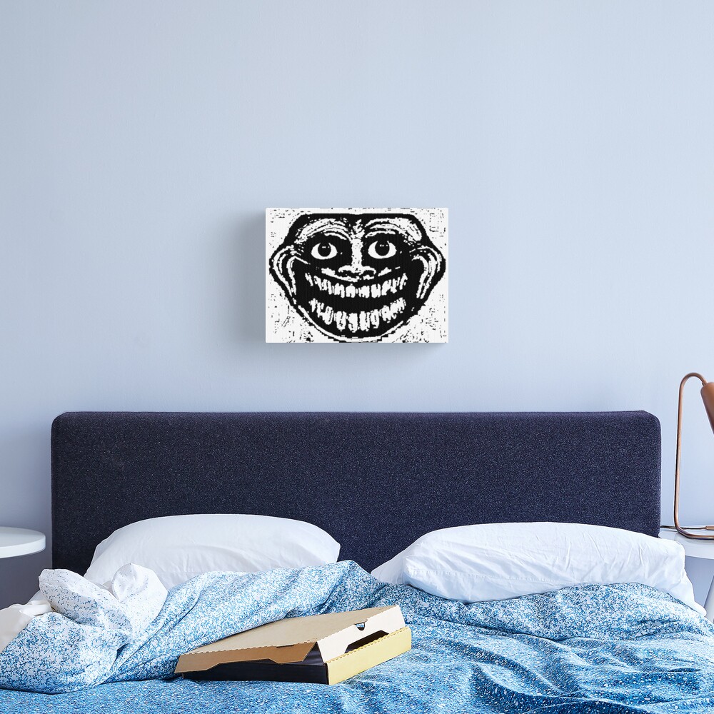 Creepy happy troll face | Art Board Print