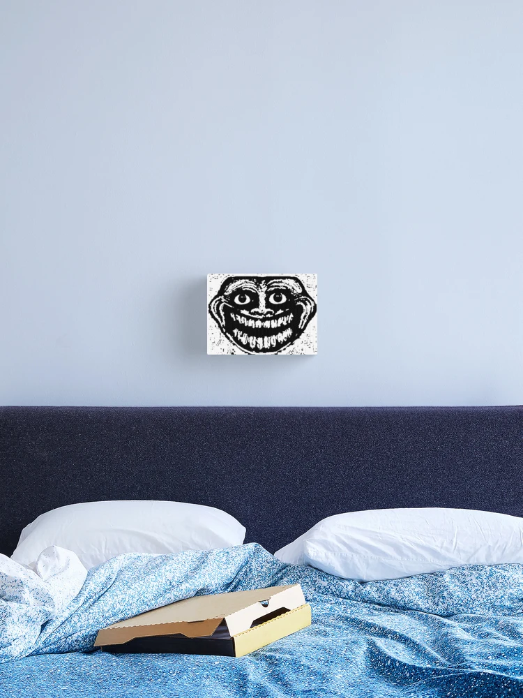 Creepy happy troll face | Greeting Card