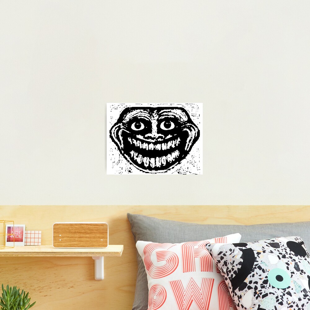 Creepy happy troll face Sticker for Sale by OHatef