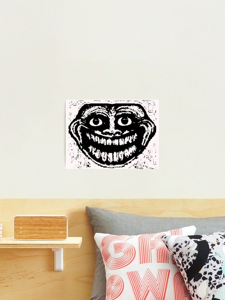 Creepy happy troll face | Art Board Print