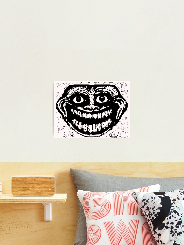 Creepy happy troll face | Greeting Card