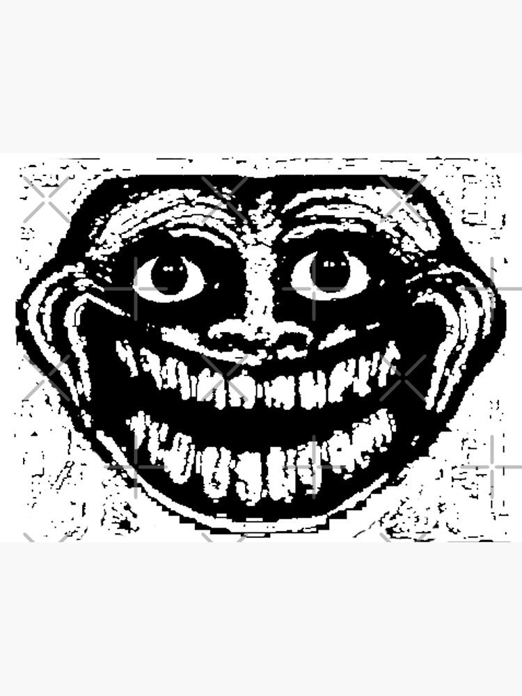 Creepy happy troll face | Greeting Card