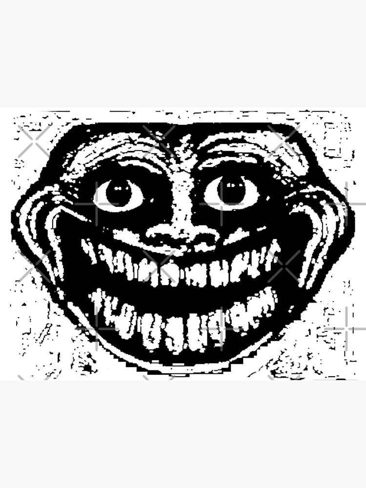 Creepy happy troll face Sticker for Sale by OHatef