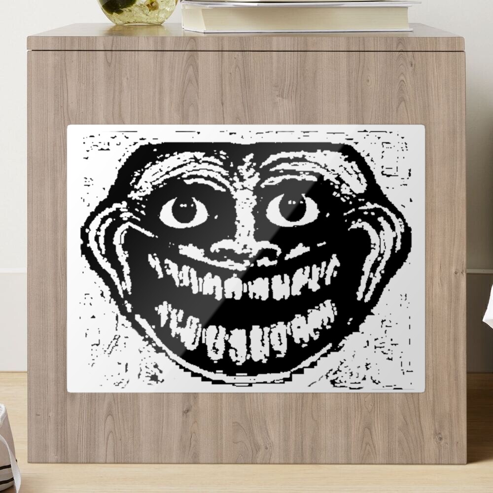 Creepy happy troll face | Art Board Print