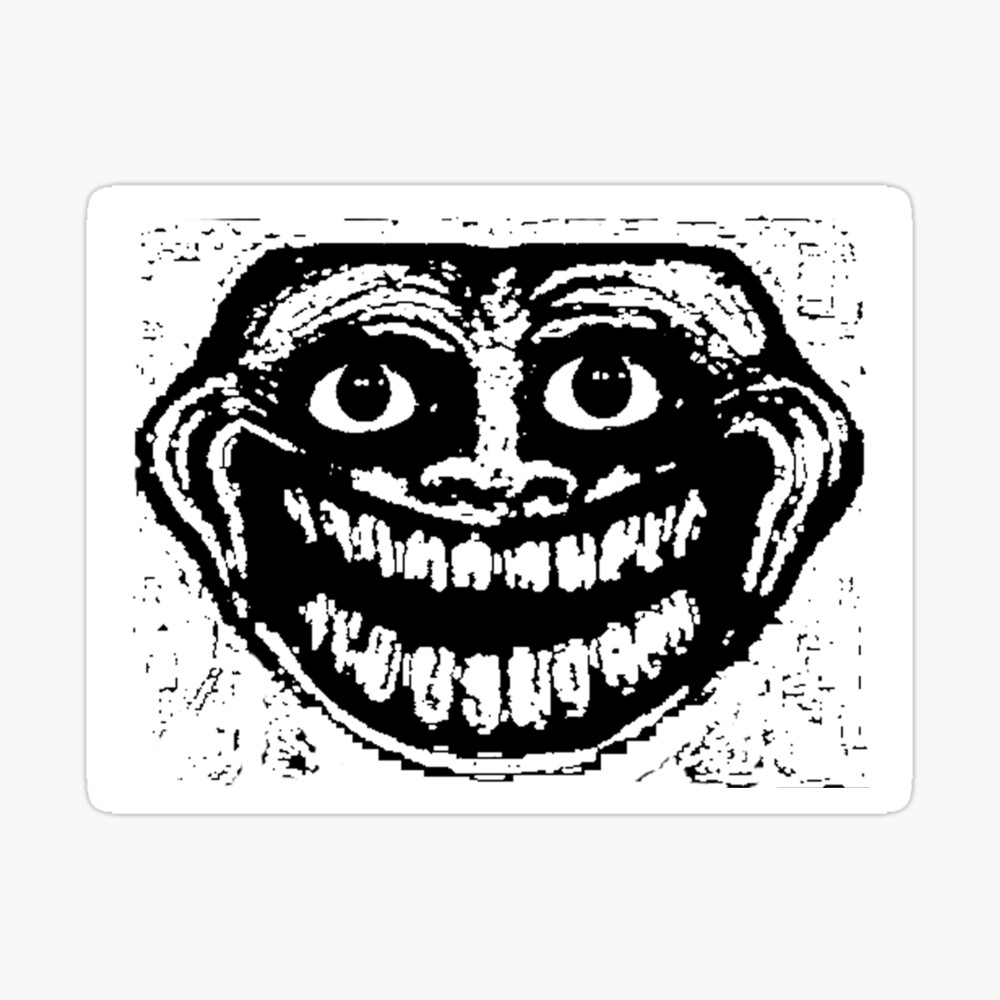 Creepy happy troll face | Art Board Print