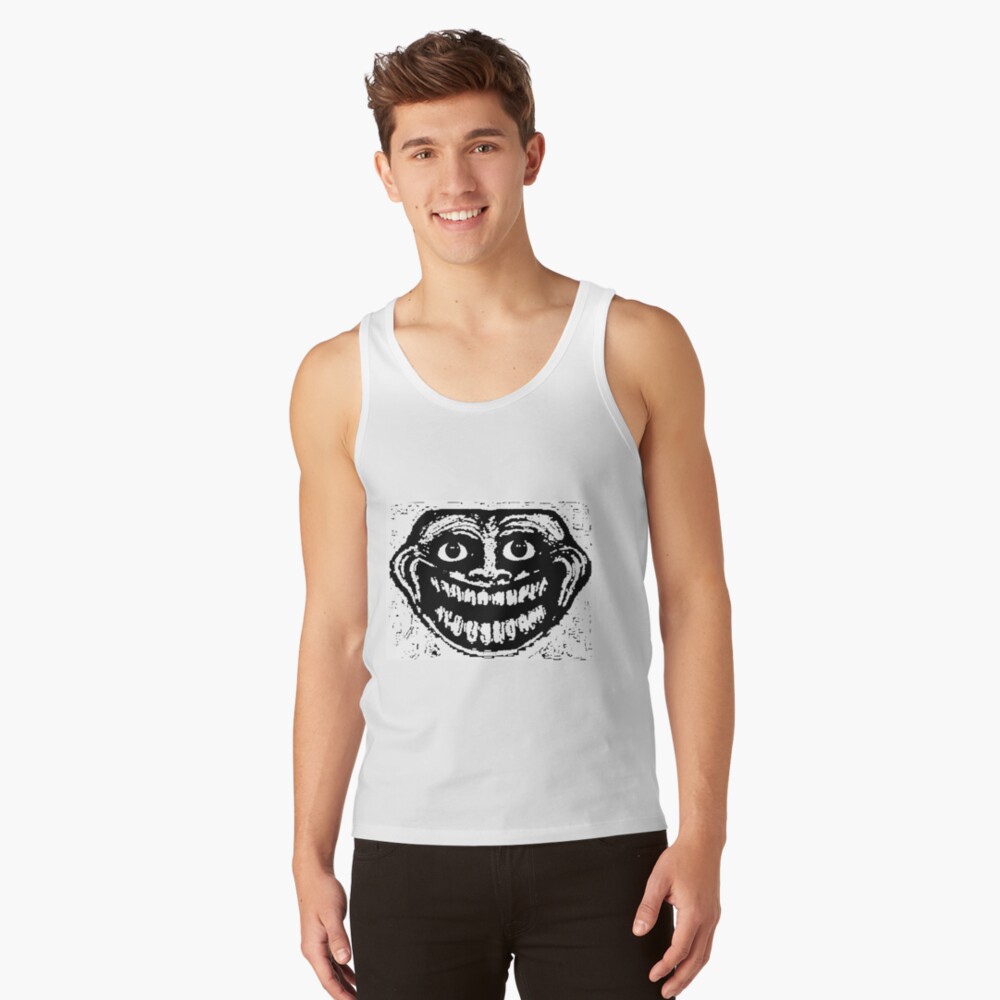 Creepy happy troll face Sticker for Sale by OHatef