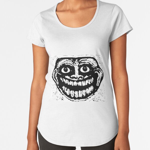 Creepy happy troll face | Greeting Card