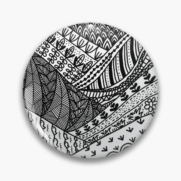 Item preview, zentangle black and white mountain designed and sold by Tina-studio.