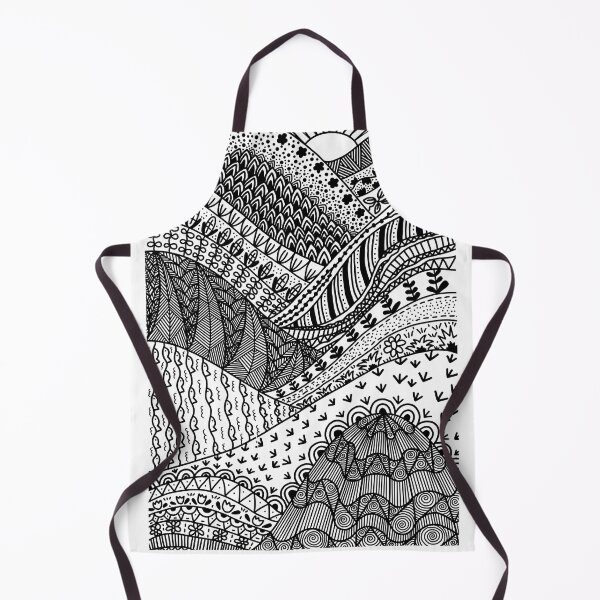 Item preview, zentangle black and white mountain designed and sold by Tina-studio.