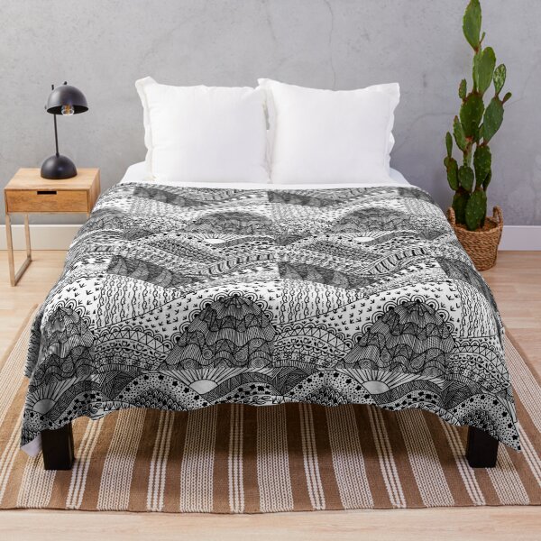 Item preview, zentangle black and white mountain designed and sold by Tina-studio.