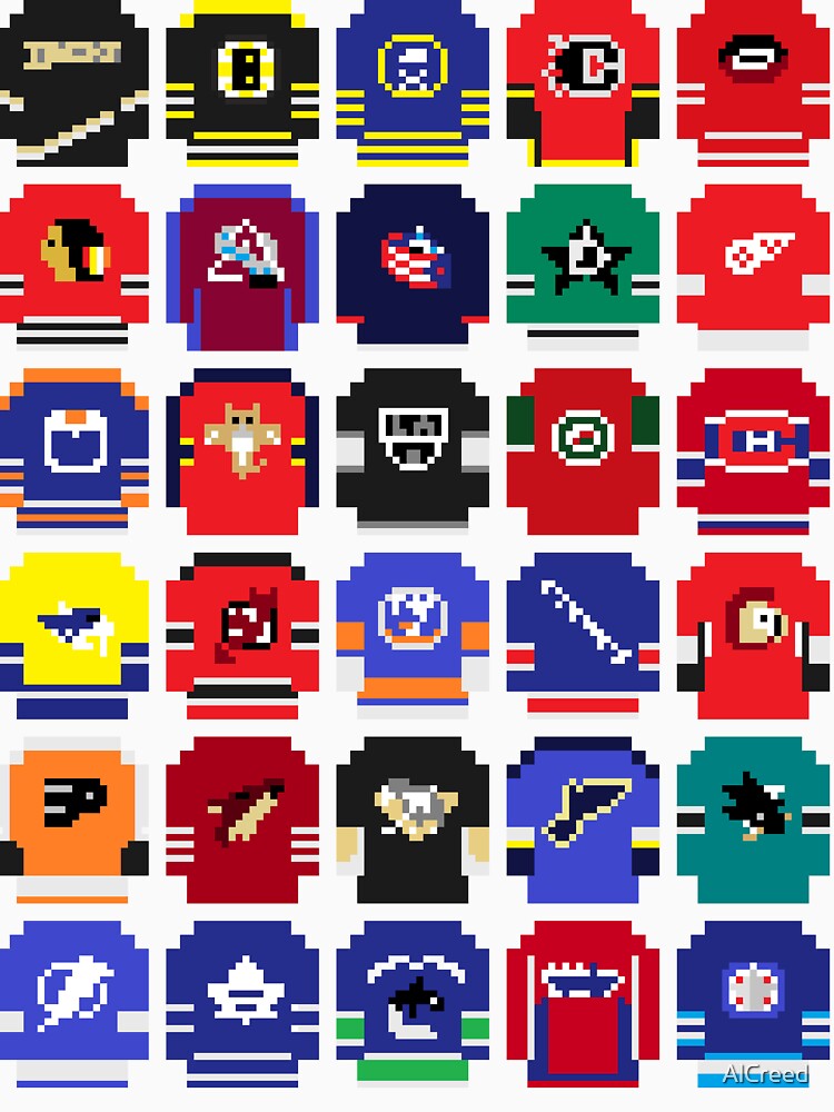 8-Bit Hockey Jerseys by AlCreed