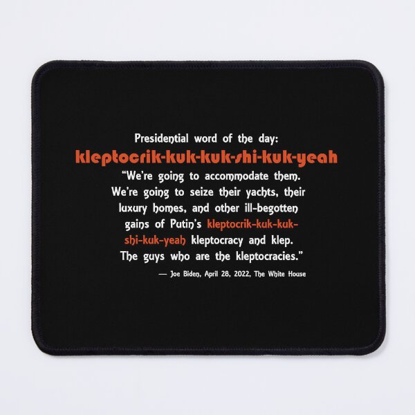Item preview, Joe's word of the day is: kleptocrik-kuk-kuk-shi-kuk-yeah designed and sold by ValorMediaworks.