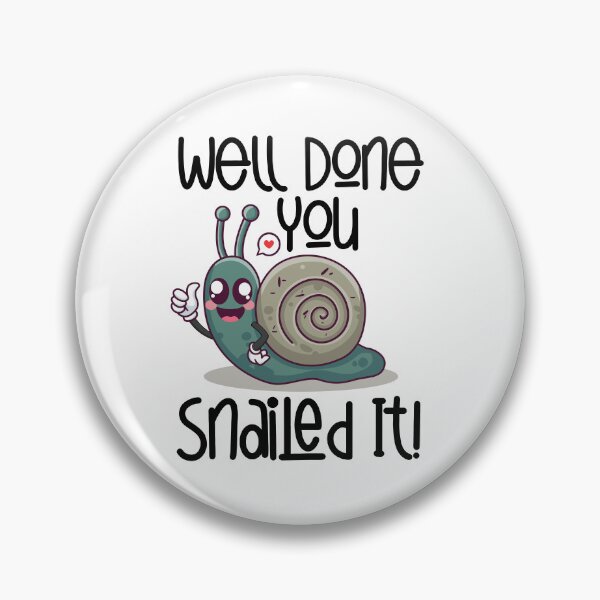 Item preview, You Snailed It Cute Funny Thumbs Up Snail designed and sold by GravitiTees.