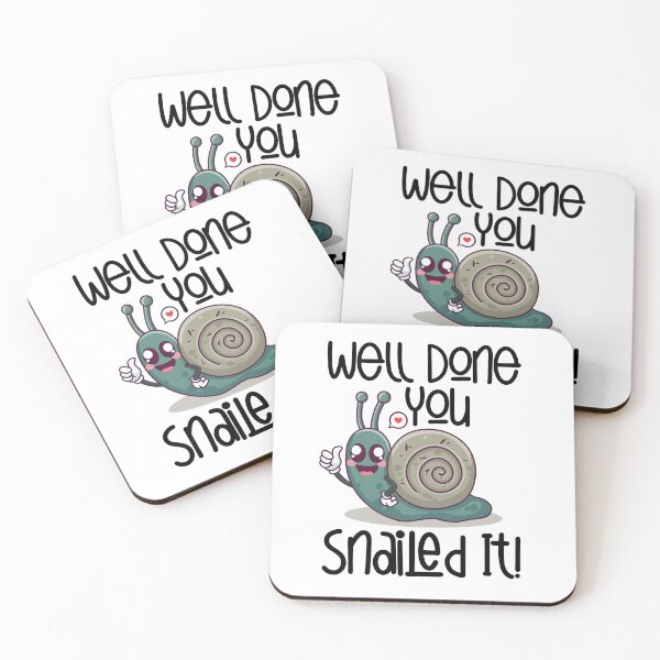 Item preview, You Snailed It Cute Funny Thumbs Up Snail designed and sold by GravitiTees.