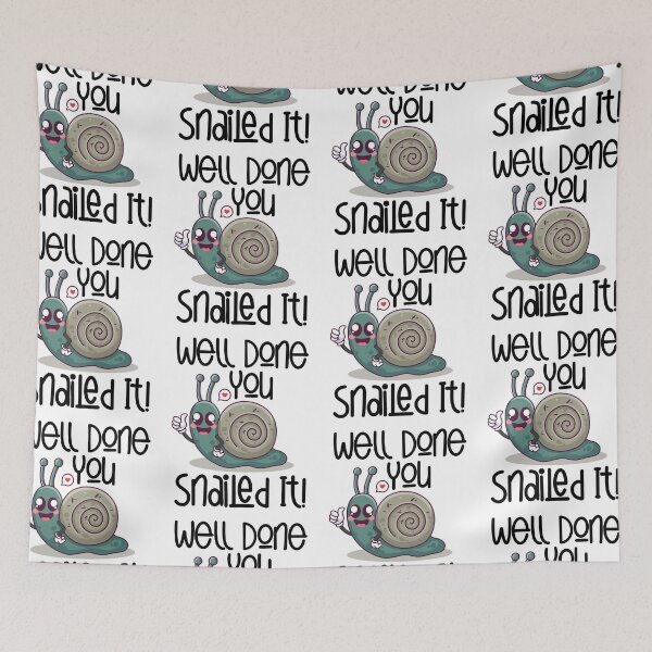 Item preview, You Snailed It Cute Funny Thumbs Up Snail designed and sold by GravitiTees.