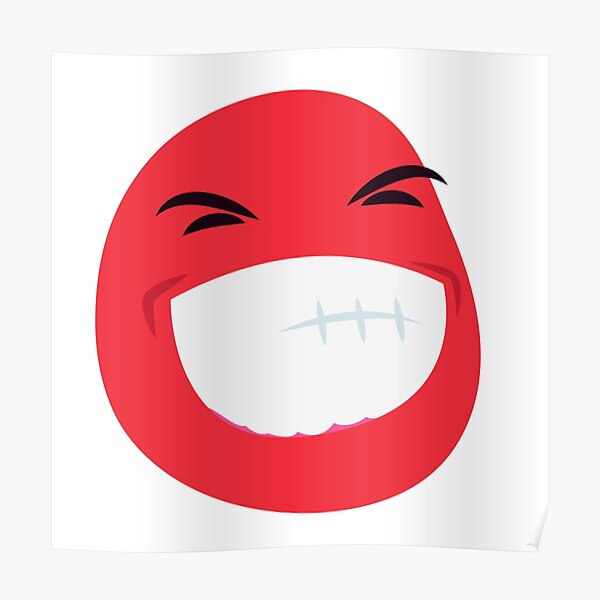 Red Tomato Laughing Emoji Smile Poster For Sale By Viddhi Redbubble