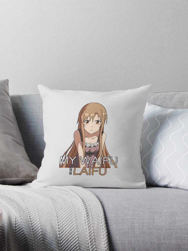 Asuna Waifu Inspired Anime Shirt Throw Pillow By Nixon Robeton