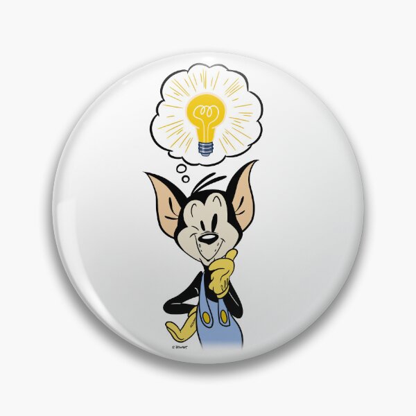 Item preview, Bright Idea Lightbulb Cat Color Retro 40s Classic Cartoon Rubberhose Style designed and sold by skullislandprod.