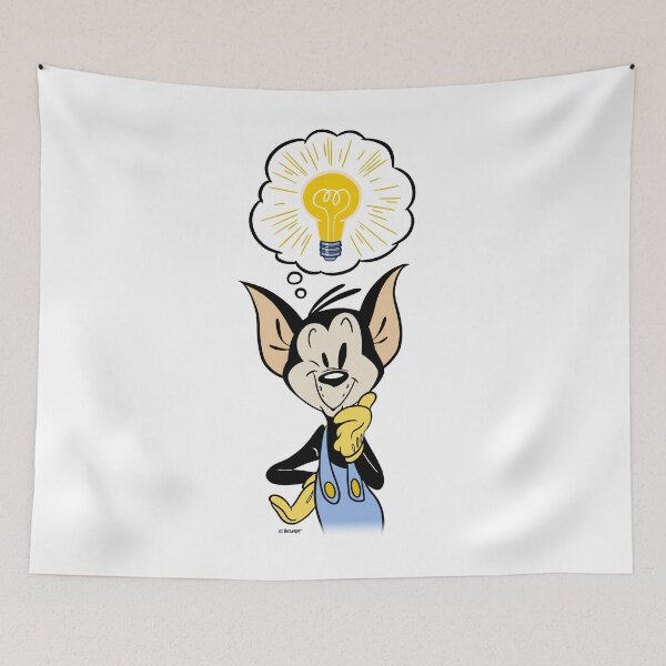 Item preview, Bright Idea Lightbulb Cat Color Retro 40s Classic Cartoon Rubberhose Style designed and sold by skullislandprod.
