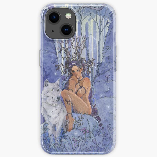 Dryad and his wolf iPhone Soft Case