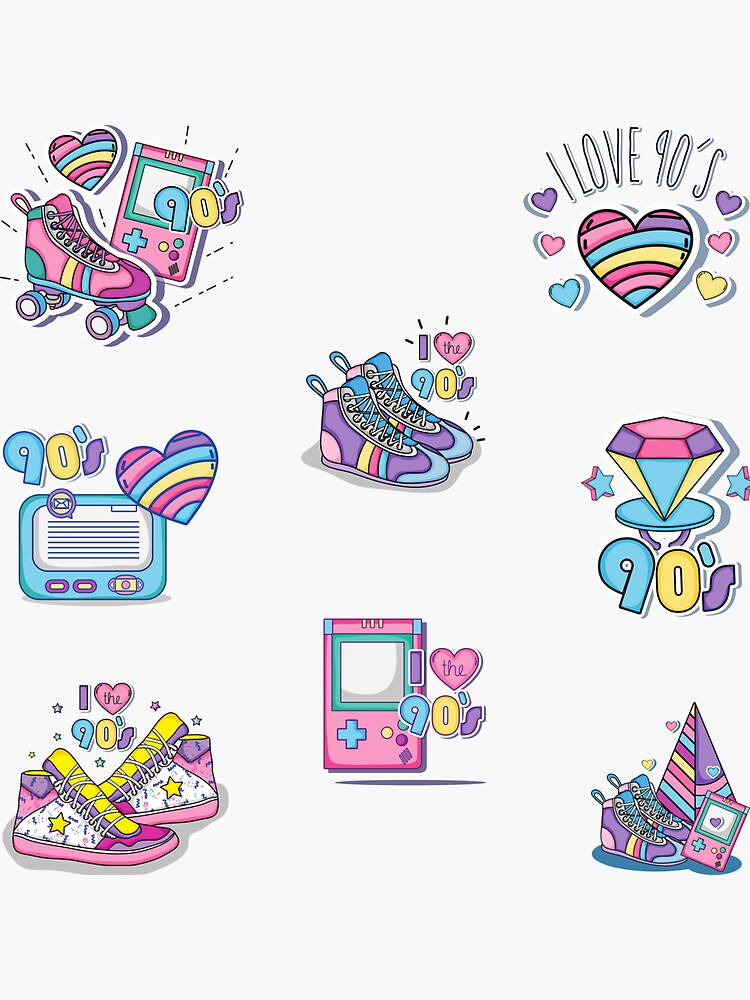 90s kid pack Sticker for Sale by stickers-packs