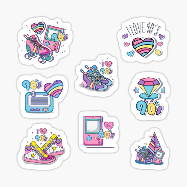 90s kid pack Sticker for Sale by stickers-packs