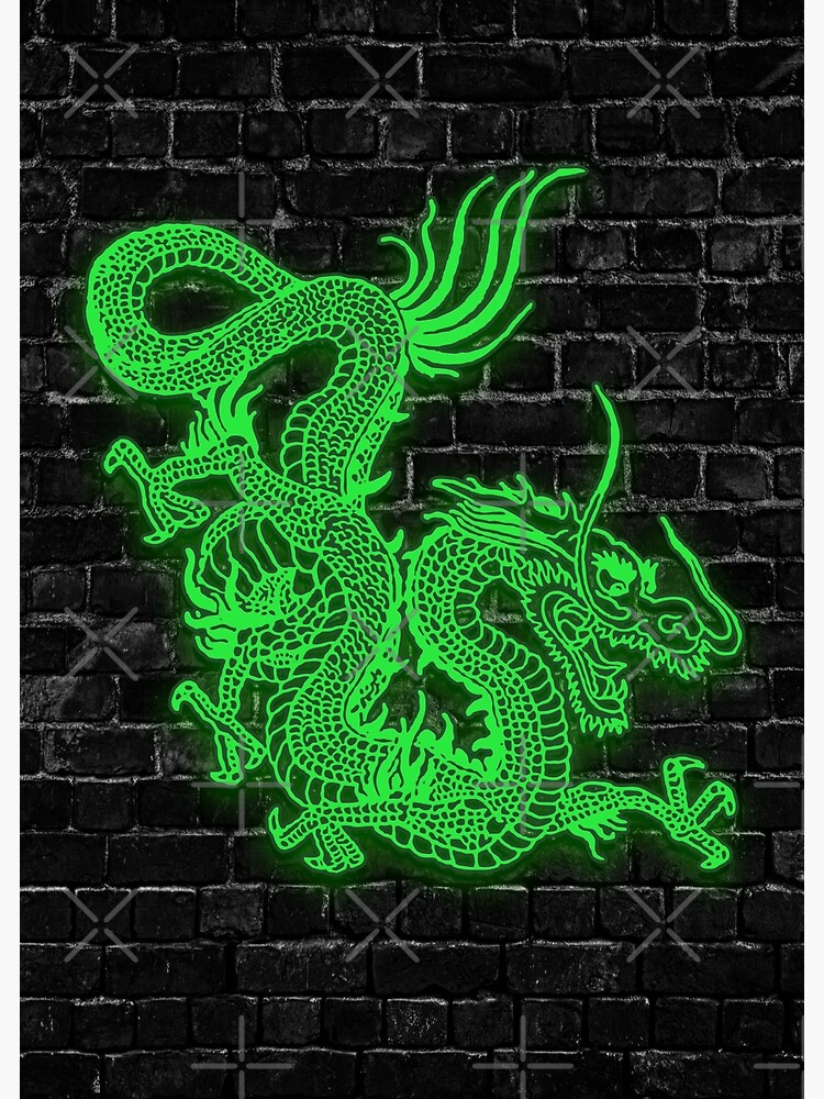 Neon Green Chinese Dragon