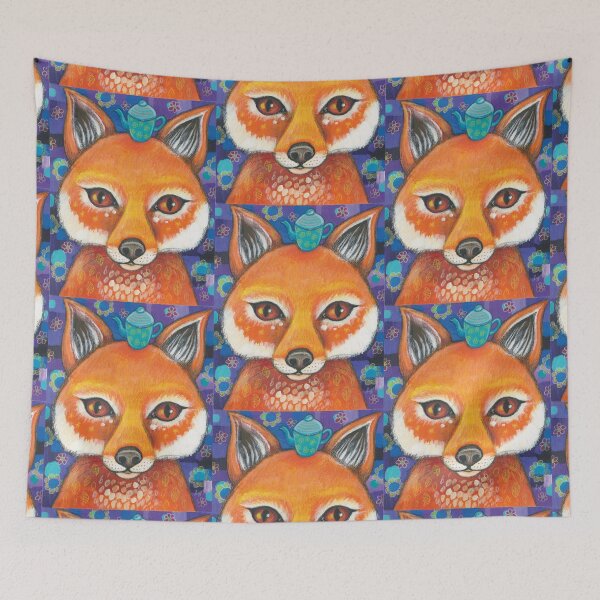 Item preview, Fox Teatime designed and sold by Lynda Bell.