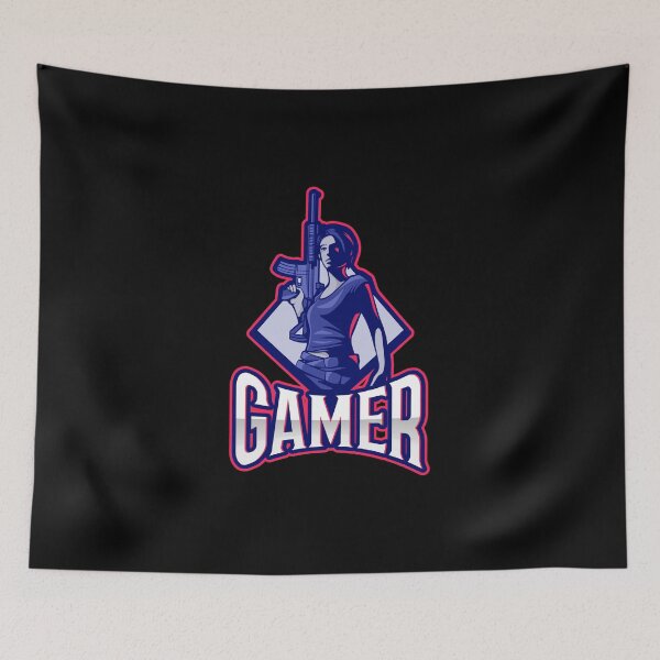 Item preview, Gamer with Bold Female Shooter designed and sold by PRIVARSHU.