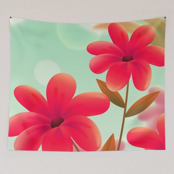 Item preview, Flowers Art REd light green  designed and sold by Tshirtstory.