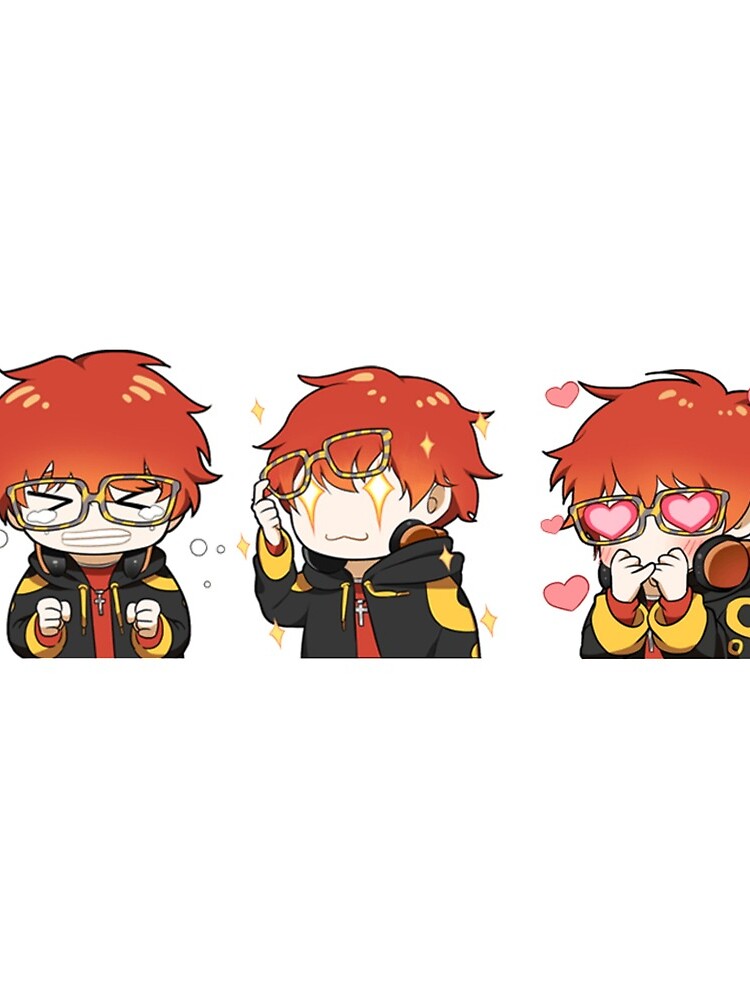 "Mystic Messenger "707" Emojis" Drawstring Bag for Sale by xXConDaGXx