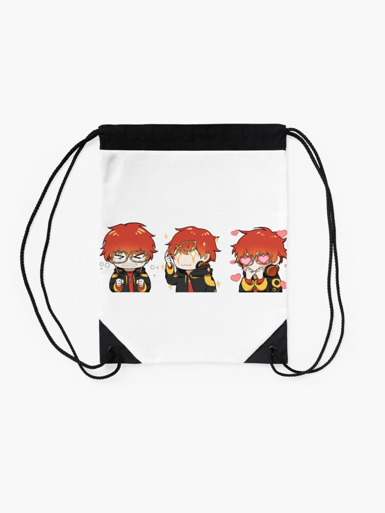 "Mystic Messenger "707" Emojis" Drawstring Bag for Sale by xXConDaGXx
