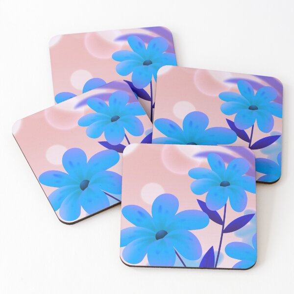 Item preview, Flowers Art Aqua Blue  designed and sold by Tshirtstory.