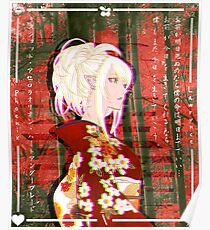 Kiss Shot Yukata Glitch Poster