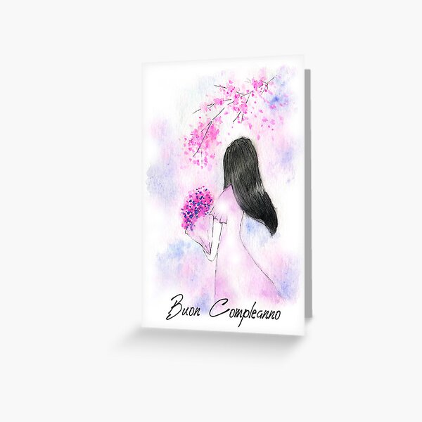 Item preview, Italian birthday card with Italian language birthday  designed and sold by Pommallina.
