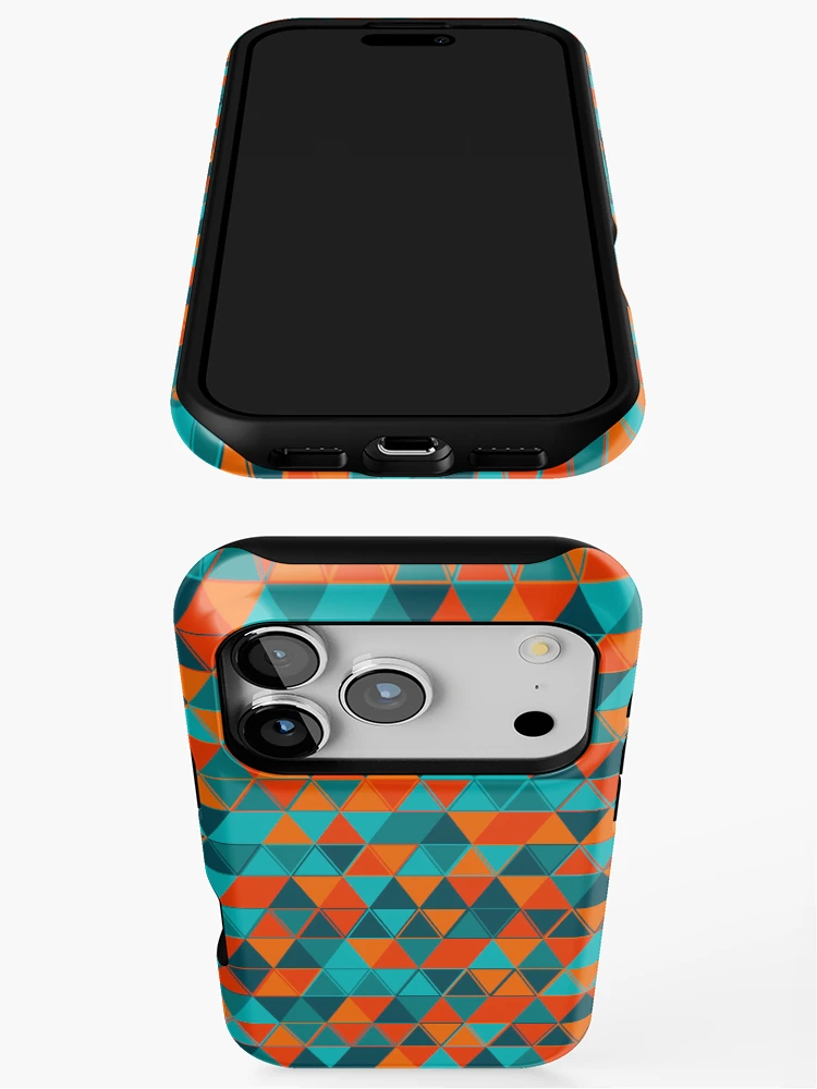 Thumbnail 3 of 4, iPhone Case, Triangles 21 designed and sold by genpythonart.