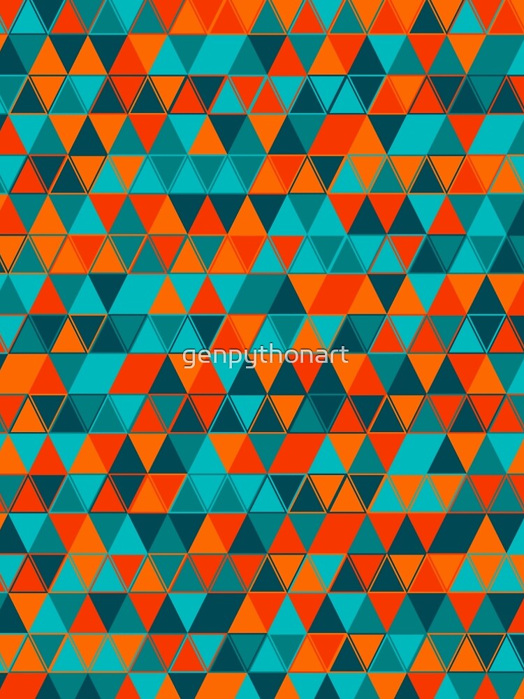 Aperçu 5 sur 5. Robe trapèze avec l'œuvre Triangles 21 créée et vendue par genpythonart.