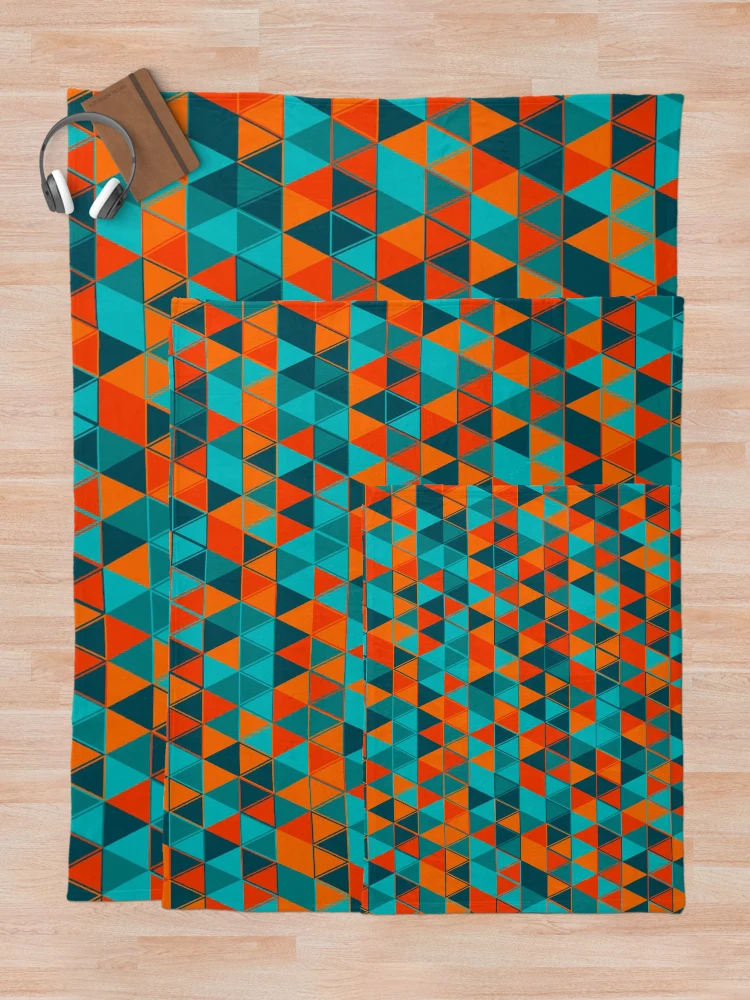 Thumbnail 5 of 6, Throw Blanket, Triangles 21 designed and sold by genpythonart.