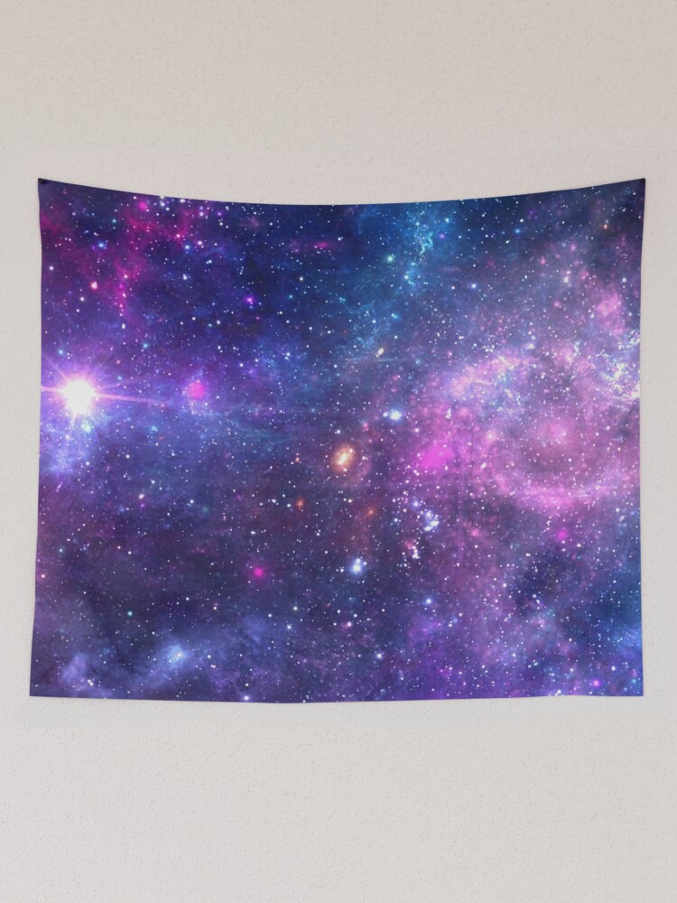 Purple Space Stars (small print) Fabric  Blue galaxy wallpaper, Galaxy  wallpaper, Galaxy art