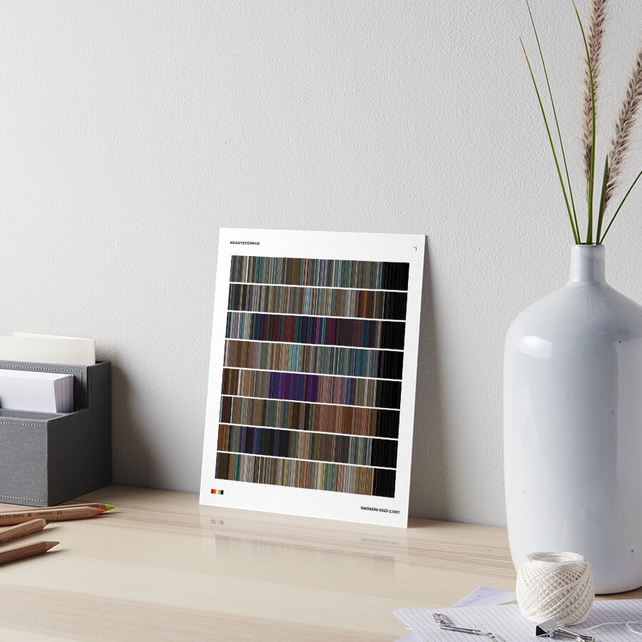 "Heartstopper (2022) Color Palette Textless" Art Board Print by silver