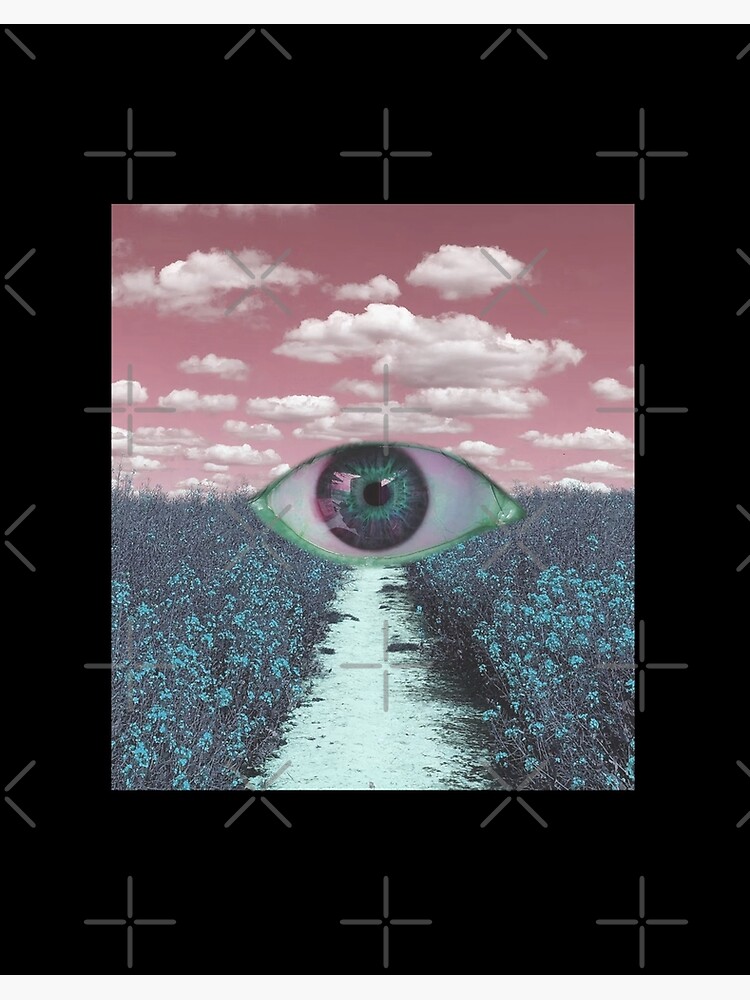 Glitch Dreamcore Weirdcore Aesthetics Meadows Eye | Poster