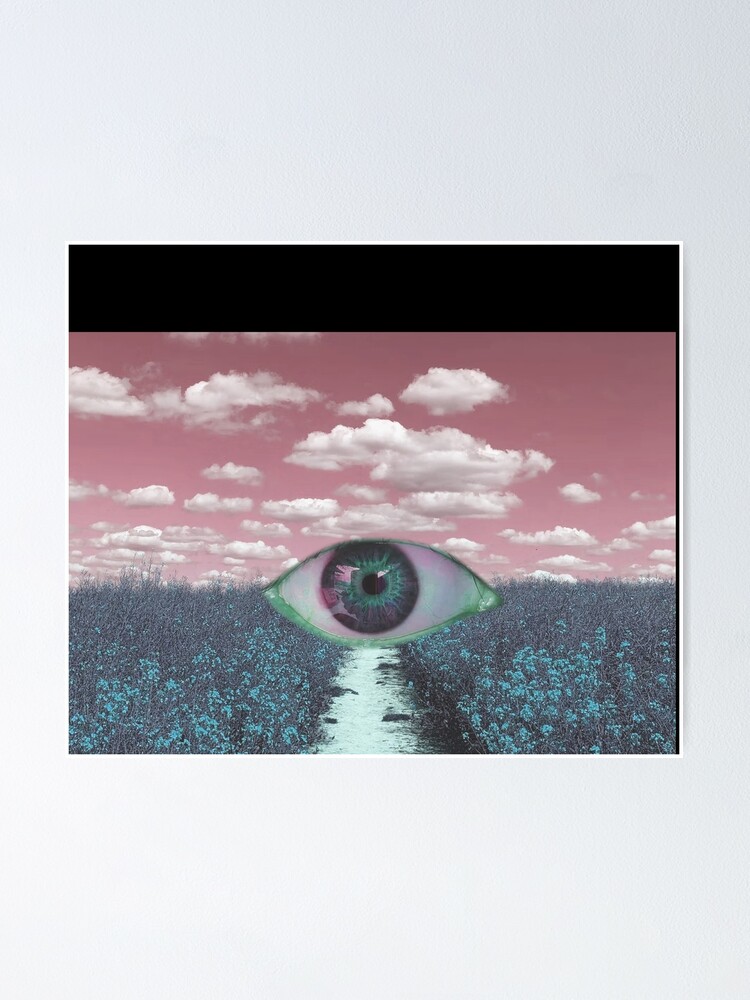 Glitch Dreamcore Weirdcore Aesthetics Meadows Eye | Poster