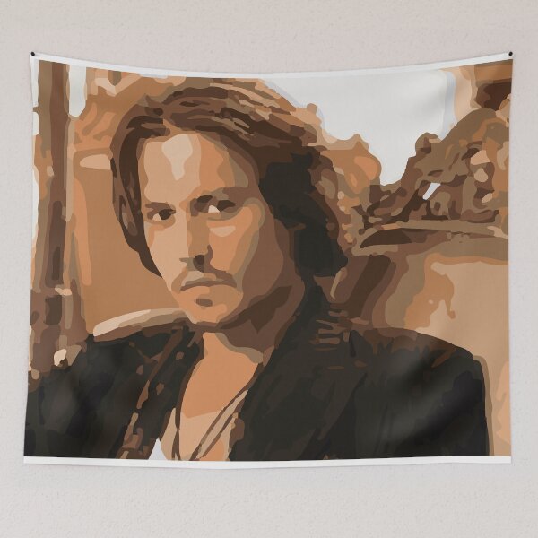 Item preview, Johnny Depp Throw Pillow designed and sold by ibrahhim.