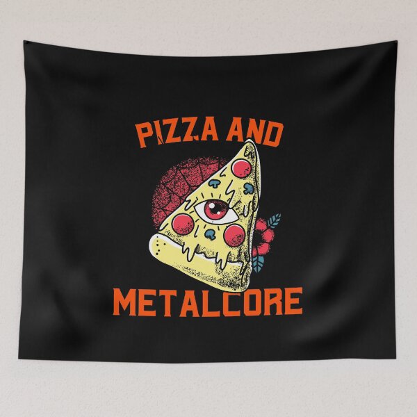 Item preview, Pizza and Metalcore - Heavy Metal Metalcore Pizza Design designed and sold by Shirtlify.