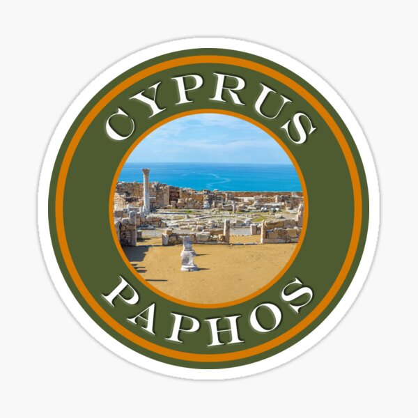 Cyprus Paphos Historical Wonders - Passport Stamps Collection Sticker