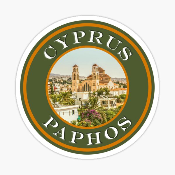 Cyprus Paphos Orthodox Cathedral - Passport Stamps Collection Sticker