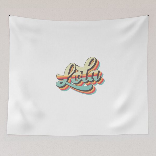 Item preview, Lola name - cool 70s retro font surf style design designed and sold by NameTheory.