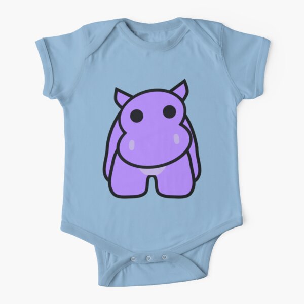 Crumple the Grumpy Hippo Chummy Short Sleeve Baby One-Piece