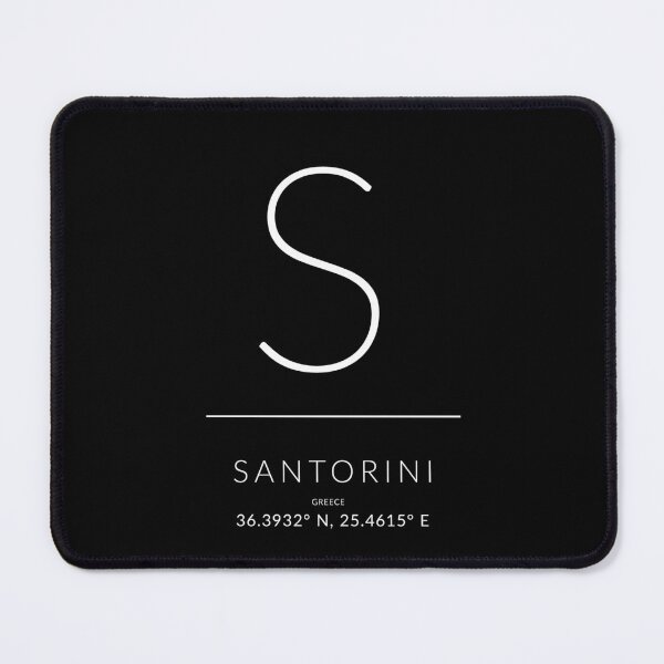 Item preview, Santorini Greece, Santorini GPS Coordinates Gift designed and sold by grandlovely.
