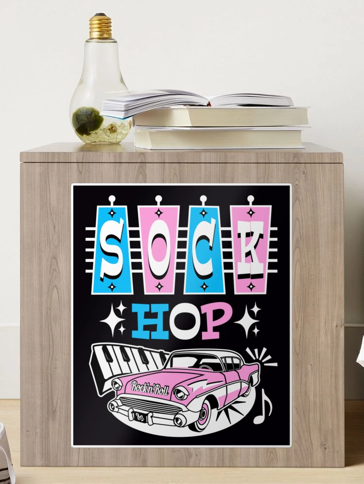 50s Sock Hop Party Rockabilly Rock N Roll Classic Car Sticker for Sale by  MemphisCenter